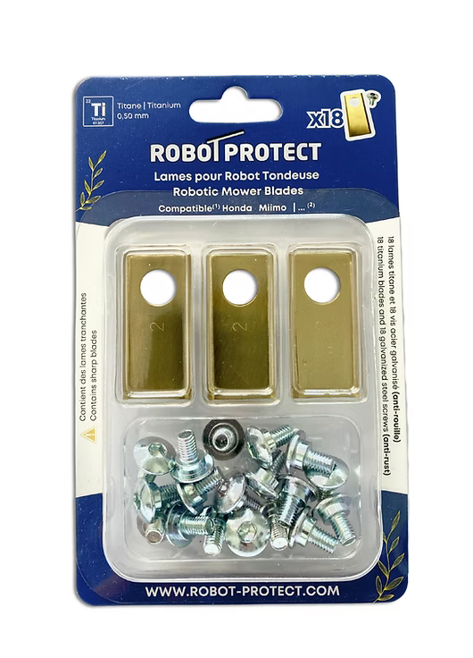 x18 titanium robot lawn mower blades for Honda Miimo